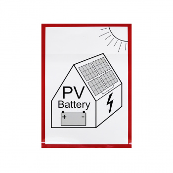 PV + Batterie Warn Aufkleber